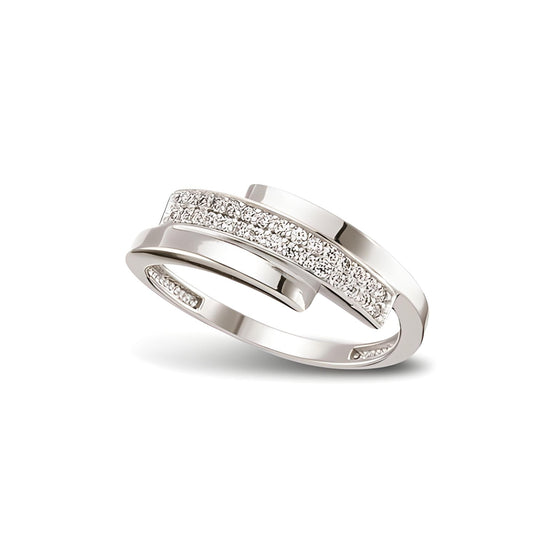 Stilvoller 925 Silberring Zirkonia