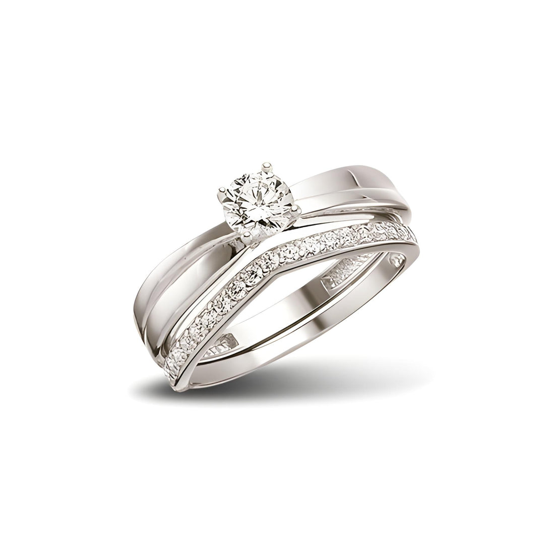 Silber Damenring Zirkonia Schmuck Weiß