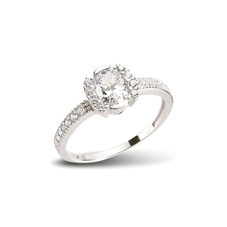 Ring aus Silber Zirkonia weiß