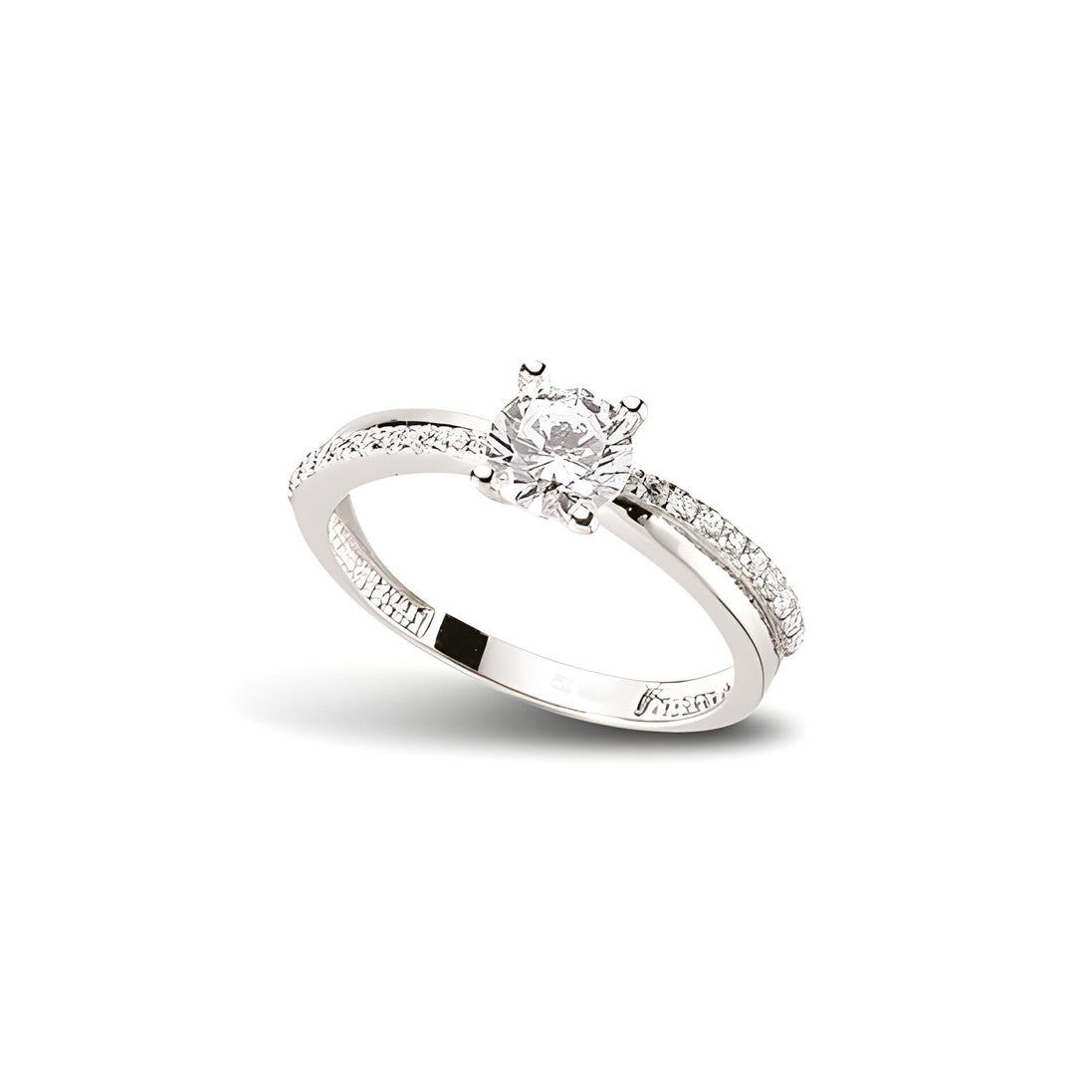 Ring aus Silber Zirkonia weiss