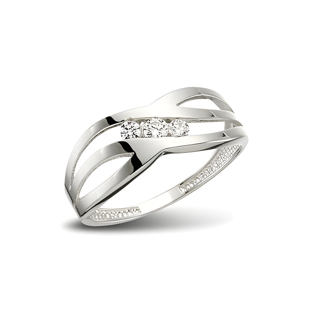 Ring aus Silber Zirkonia weiss