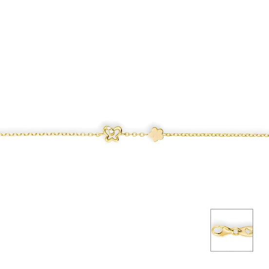 Armband Rolle meines Lebens 585 Gelbgold 16cm