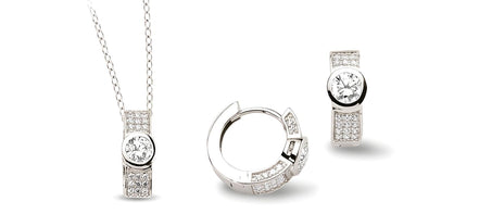 Elegantes Damen-Schmuckset Silber
