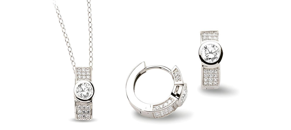 Elegantes Damen-Schmuckset Silber