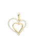 Anhänger Herz Zirkonia schlicht 585 Gelbgold