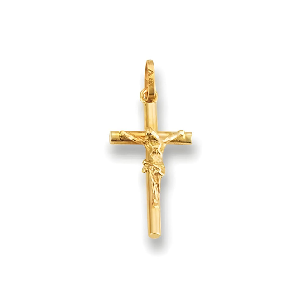 Kreuz Anhänger 18mm 585 Gelbgold