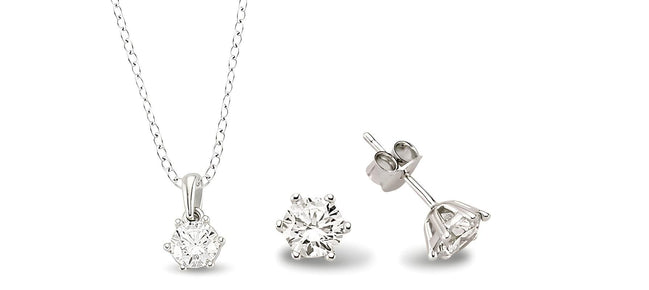 Zirkonia Schmuckset aus Silber