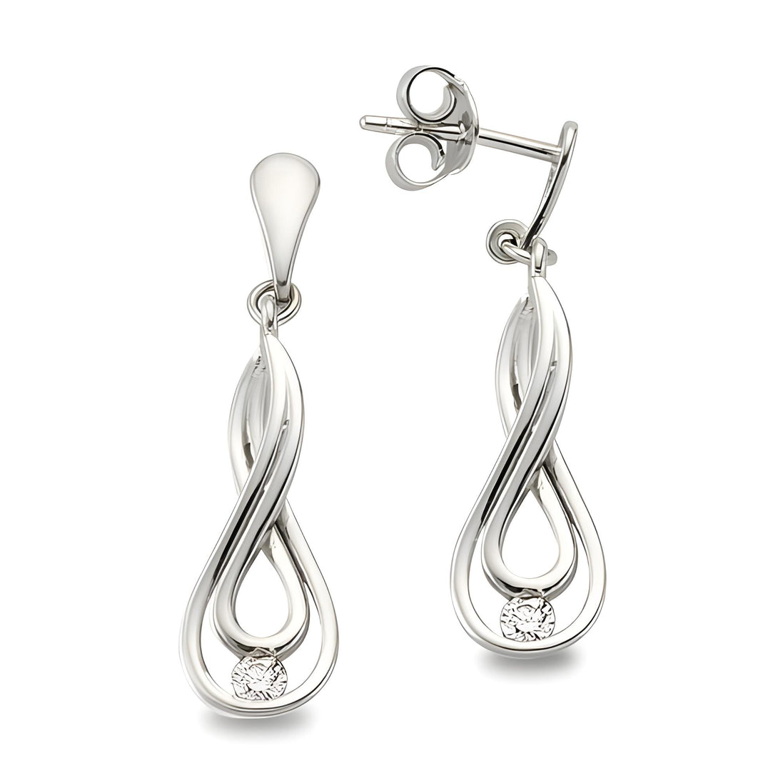 Ohrhaenger aus Silber Zirkonia weiss