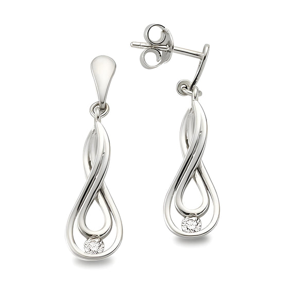 Ohrhaenger aus Silber Zirkonia weiss