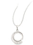 Runderanhänger und Kette aus Silber Zirkonia weiß