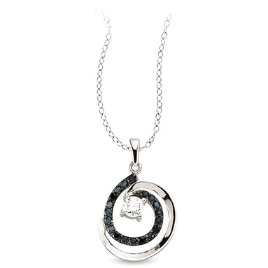 Zirkonia Schwarz-Weiß 925 Silber Schmuck für Damen