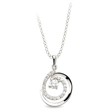 925 Silberkette mit rundem Zirkonia für Damen