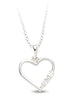 Silberkette mit Zirkonia Herzanhänger