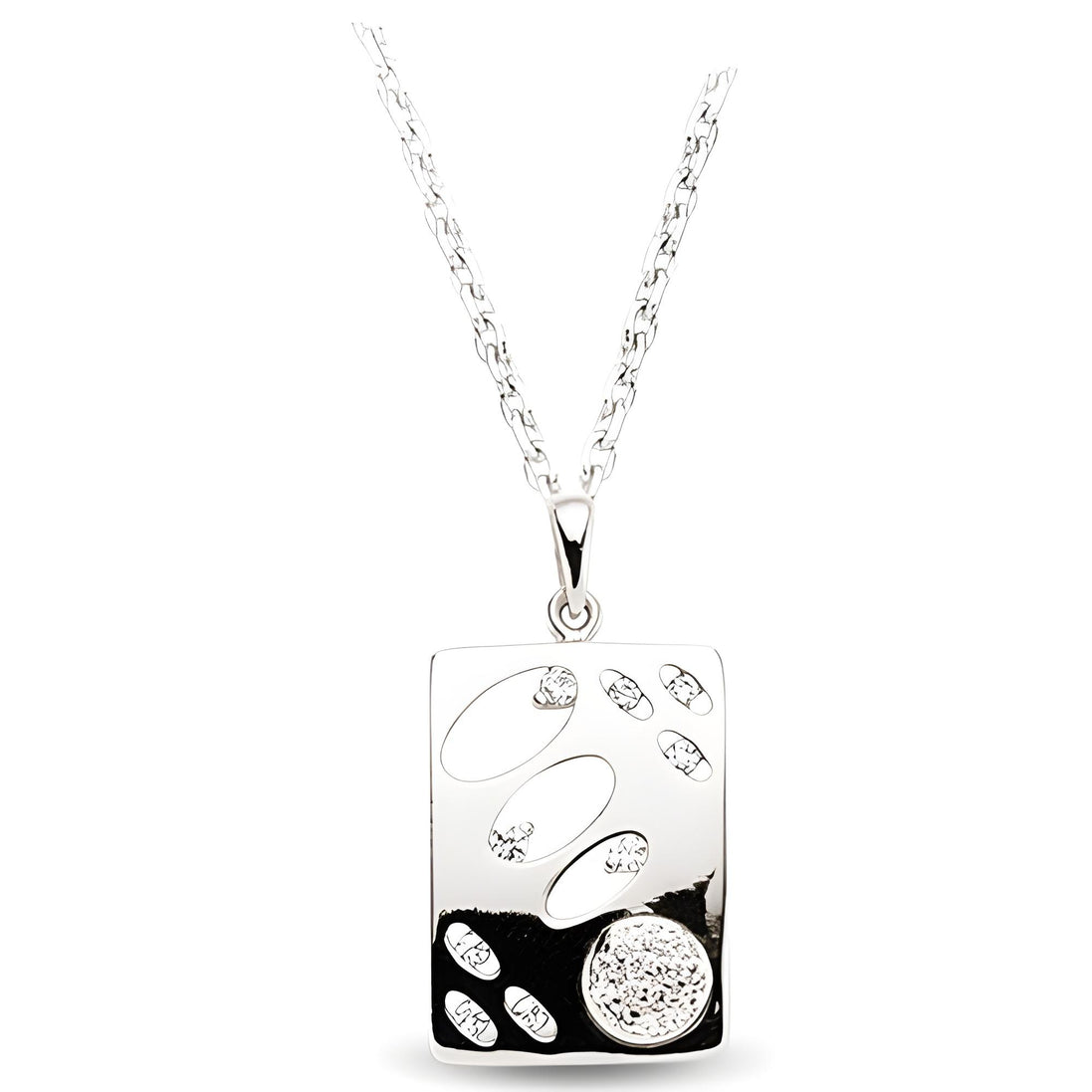 Anhänger und Kette aus Silber Zirkonia weiß