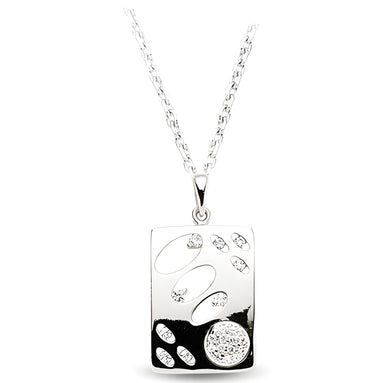 Anhänger und Kette aus Silber Zirkonia weiß