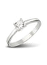 Solitaerring aus Silber Zirkonia weiss