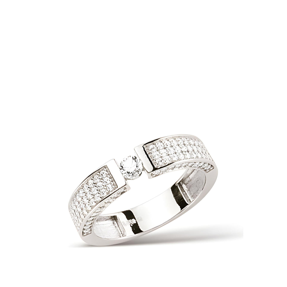 Ring aus Silber Zirkonia weiss