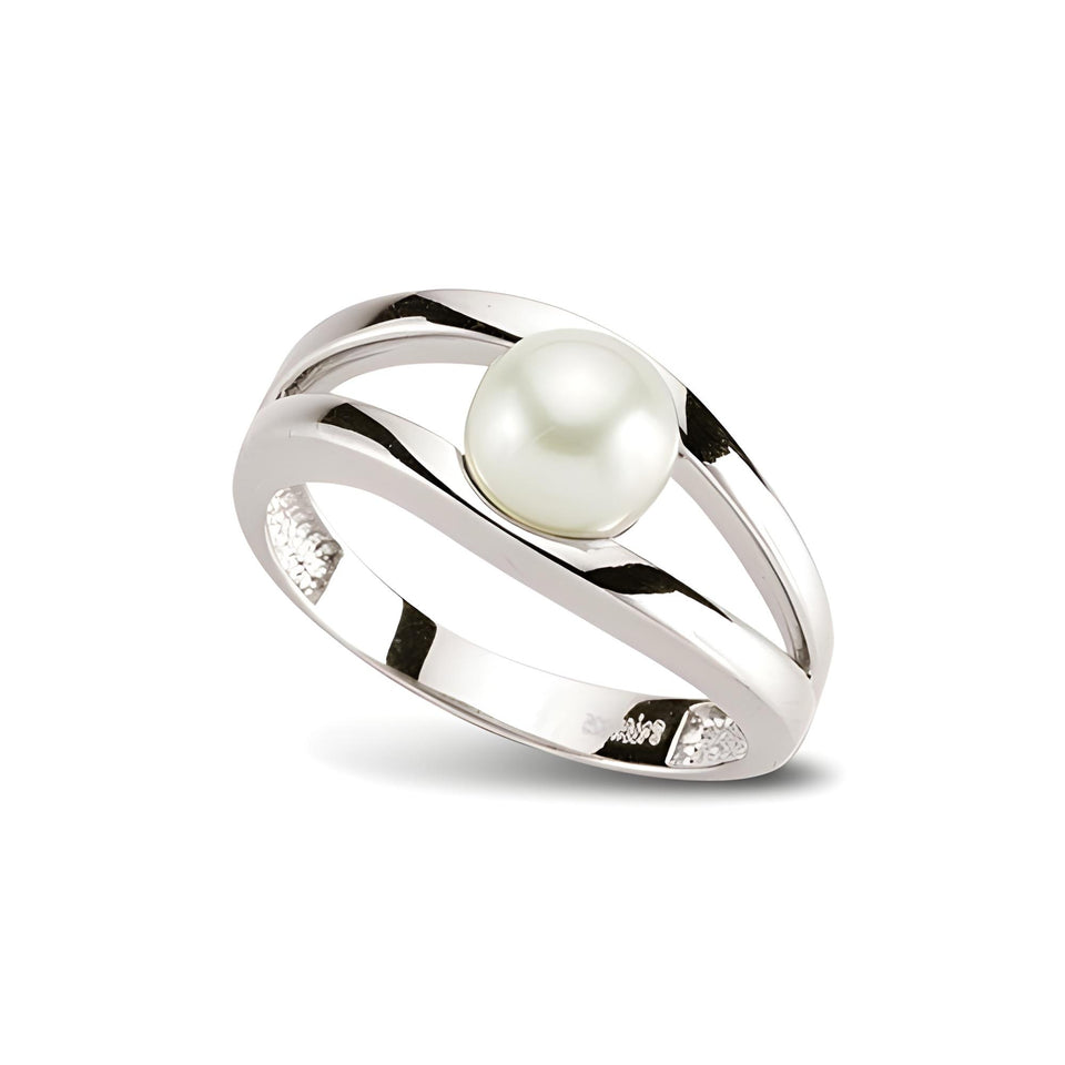 Ring aus Silber mit Suesswasserzuchtperle