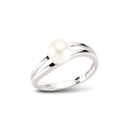 Ring aus Silber mit Suesswasserzuchtperle