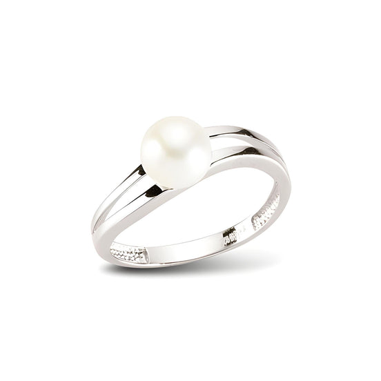 Ring aus Silber mit Suesswasserzuchtperle