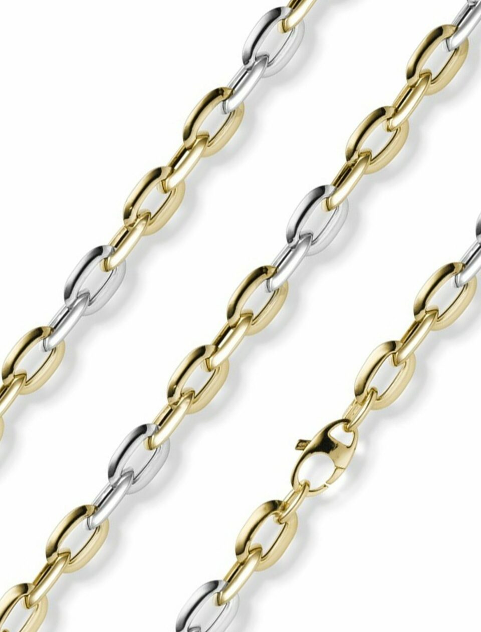 Phantasie-Collier aus 585 Gold in bicolor