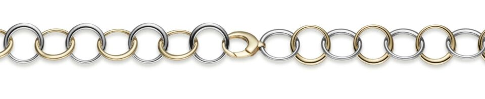Ringel-Armband aus 585 Gold in bicolor – Bild 2