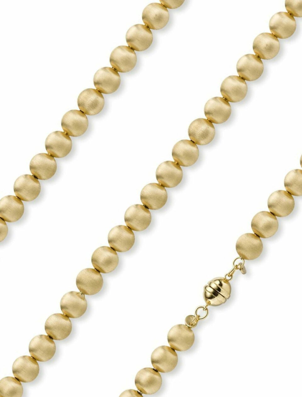 Kugelcollier mattiert aus 585 Gold