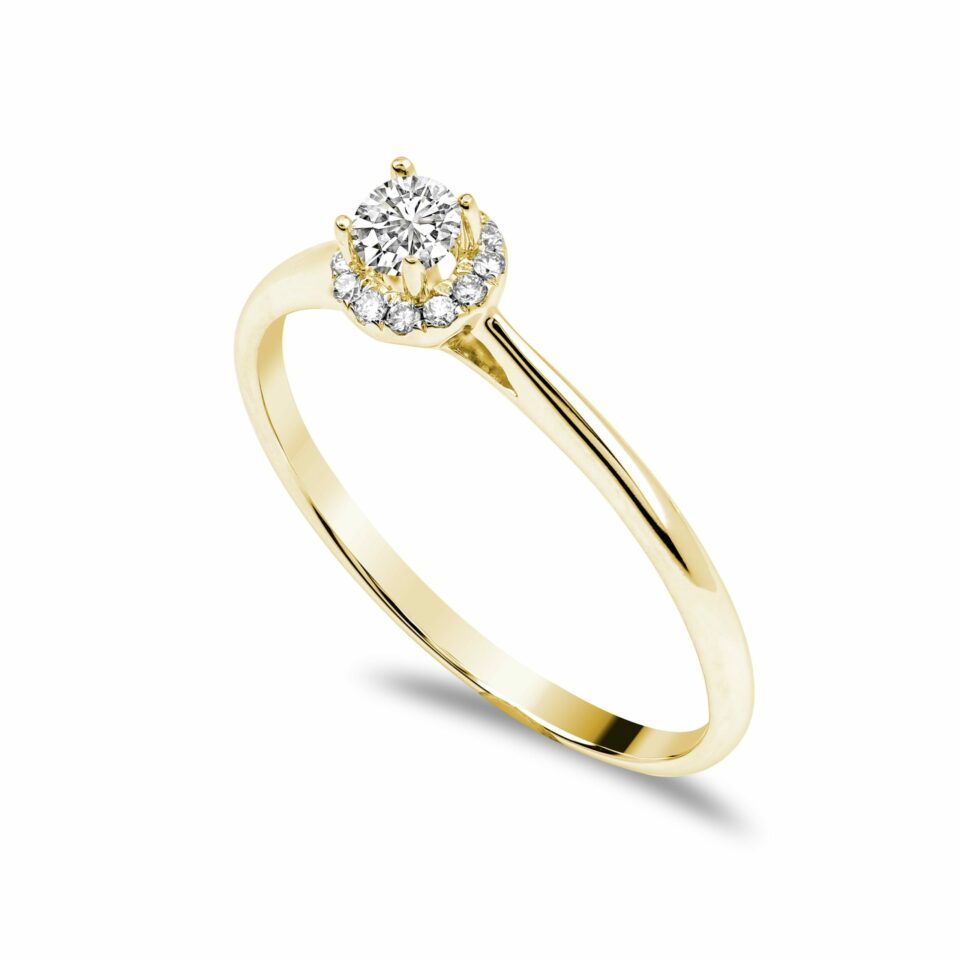 Solitairering aus Gold – Bild 2