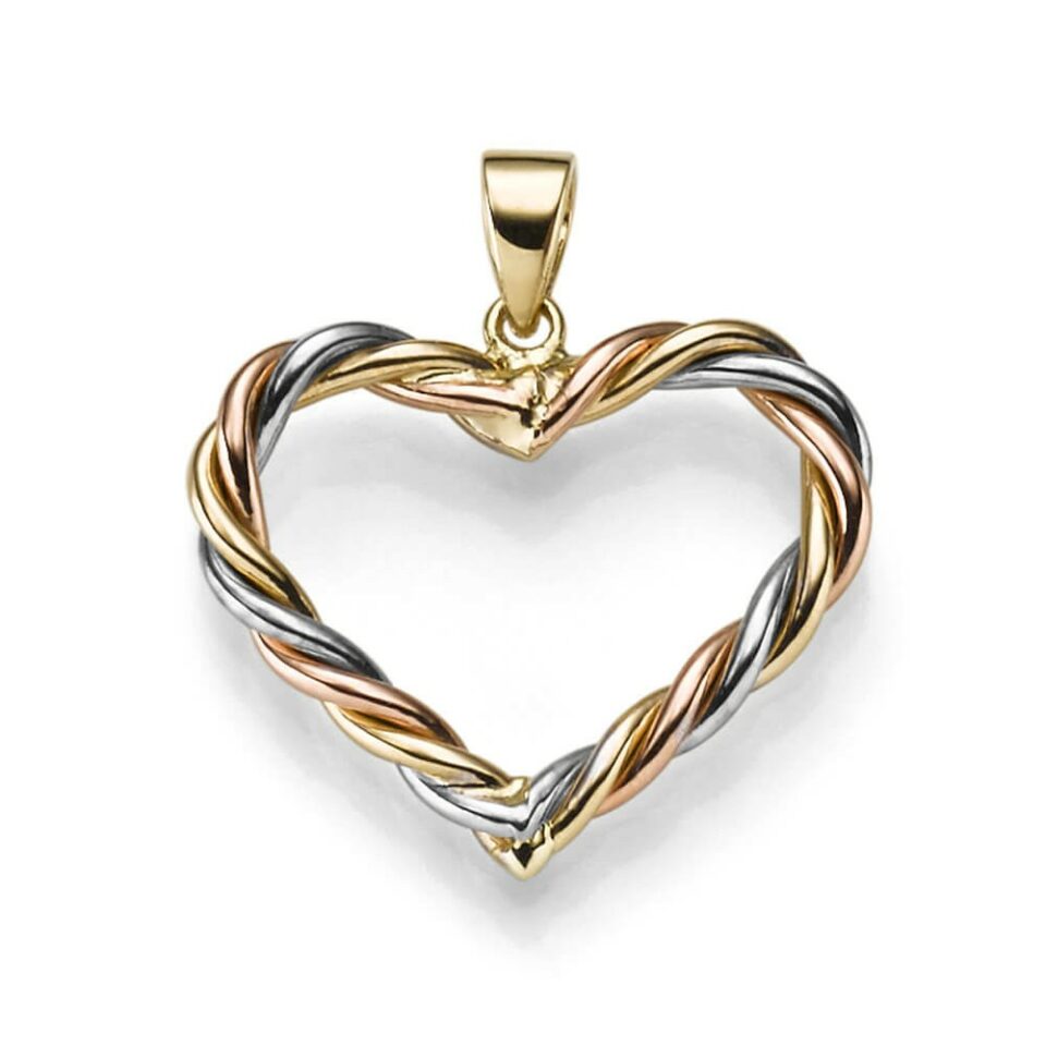 Anhänger aus 585 Gold in Tricolor