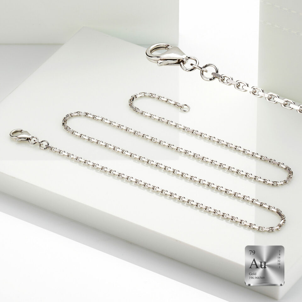 Ankerkette diamantiert Weißgold – Bild 4