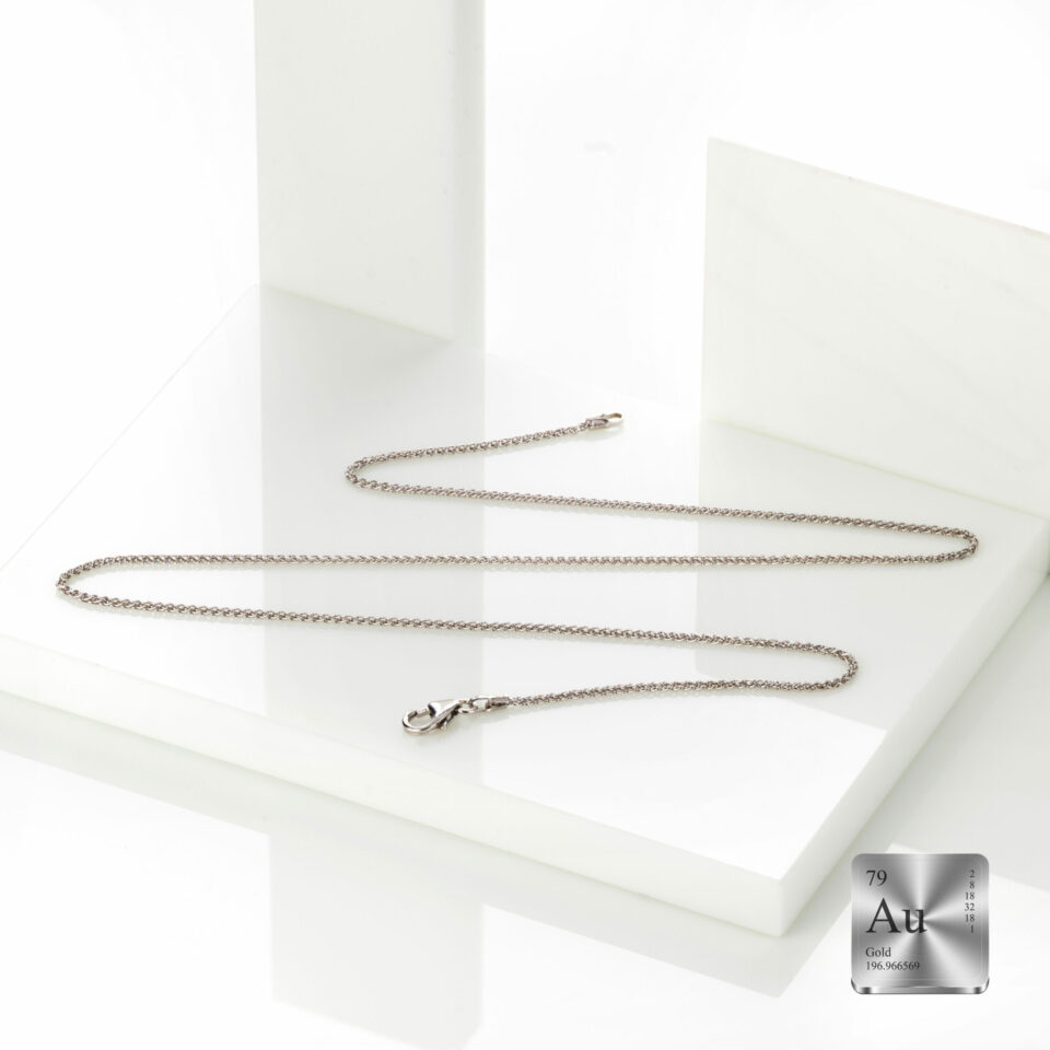 Zopfkette 585 Weißgold – Bild 4