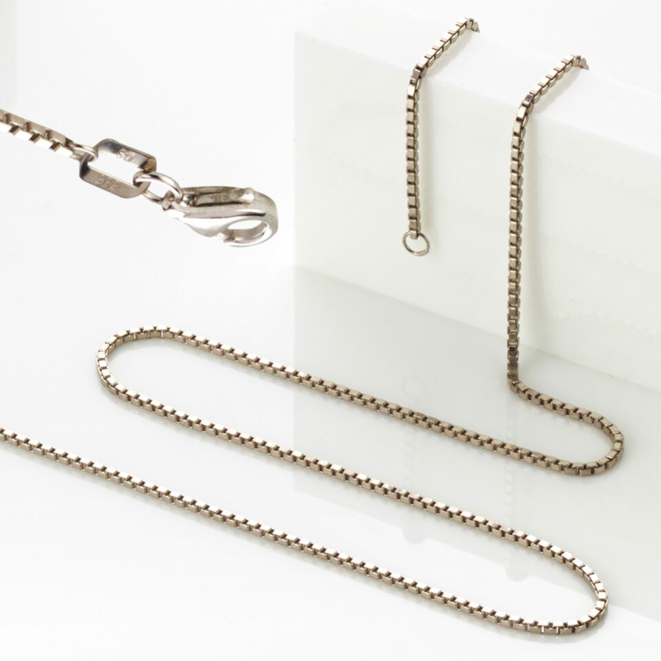 Veneziakette 585 Weißgold