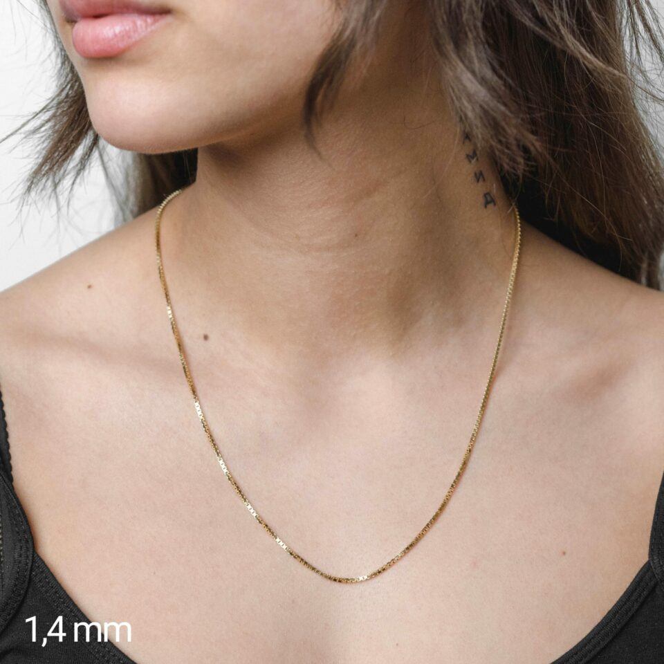 Veneziakette 585 Gelbgold – Bild 2