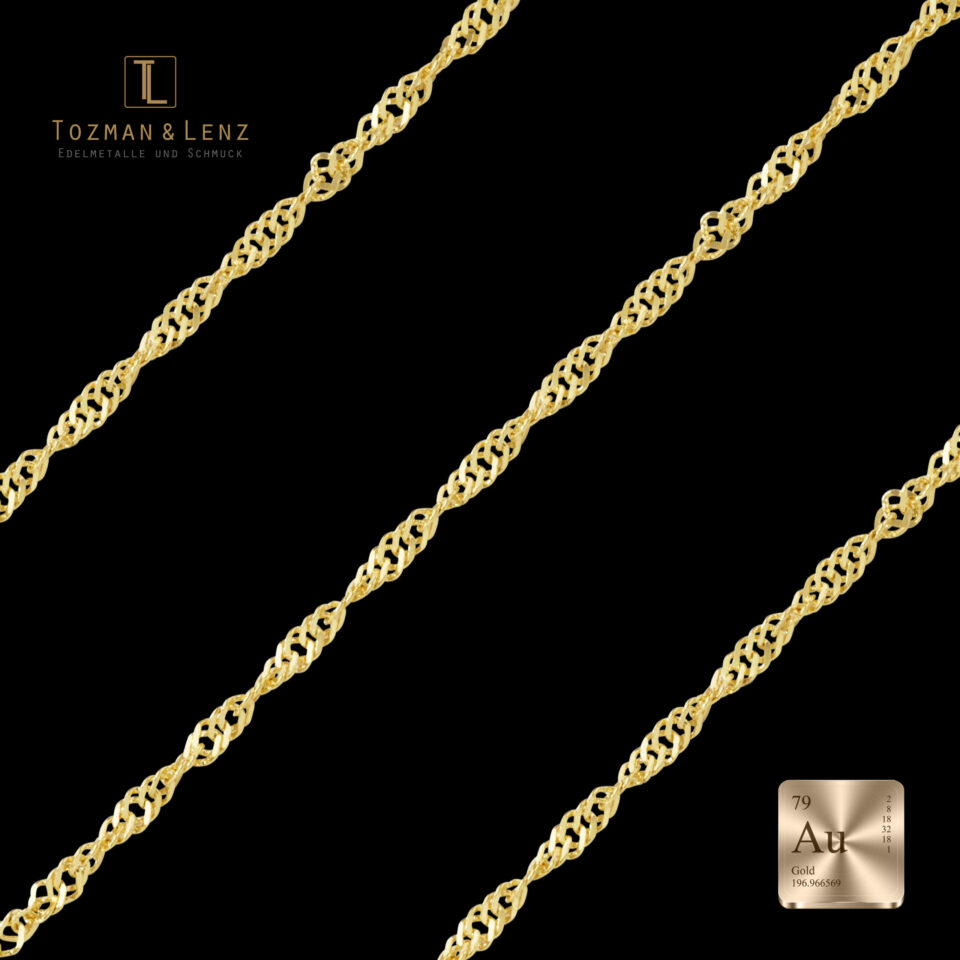 Singapurkette 585 Gelbgold – Bild 9