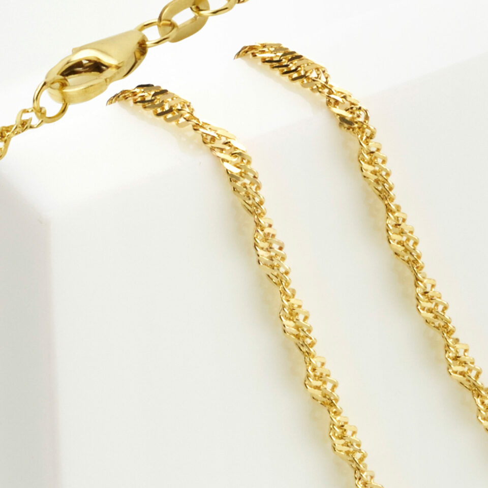 Singapurkette 585 Gelbgold