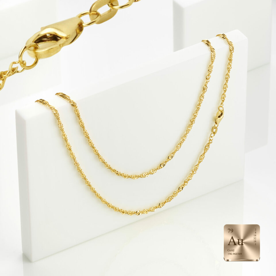 Singapurkette 585 Gelbgold – Bild 4