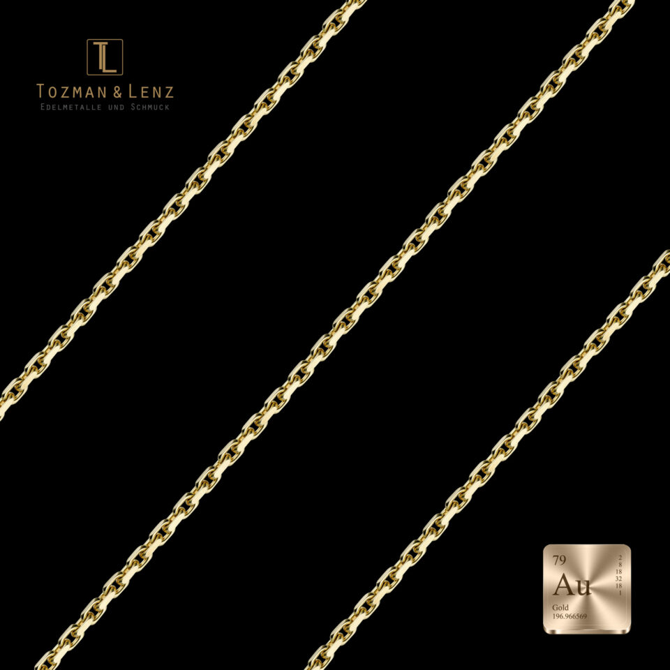 Ankerkette diamantiert 585 Gelbgold – Bild 10