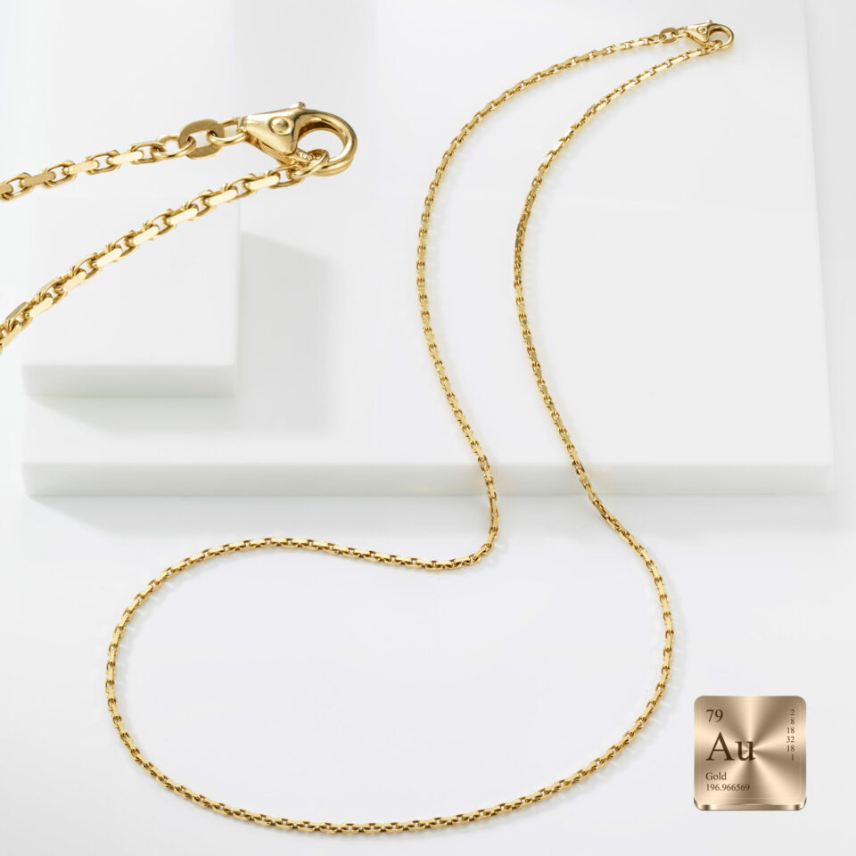 Ankerkette diamantiert 585 Gelbgold – Bild 5
