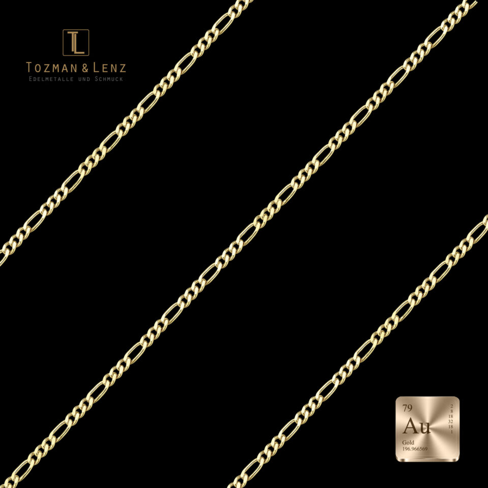 Figarokette 585 Gelbgold – Bild 9