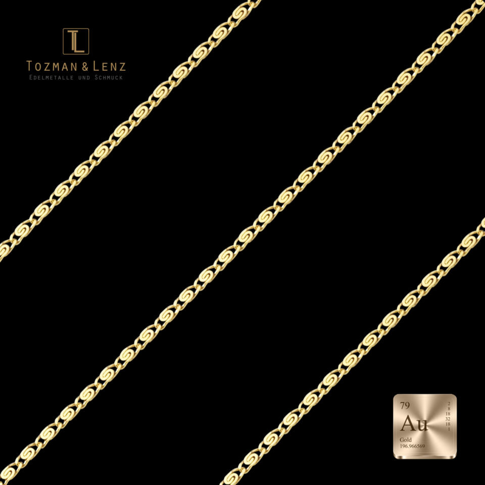S-Panzerkette 585 Gelbgold 1,3mm – Bild 9