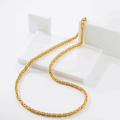 eine Aufnahme von Königskette 585 Gelbgold, glänzende Kette aus hochwertigem Gelbgold mit klassischem Design